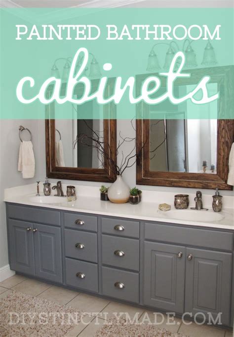 Here are my thoughts on painting cabinets with latex paint… DIY Painted Bathroom Cabinets | Mark Twain House Ombre ...