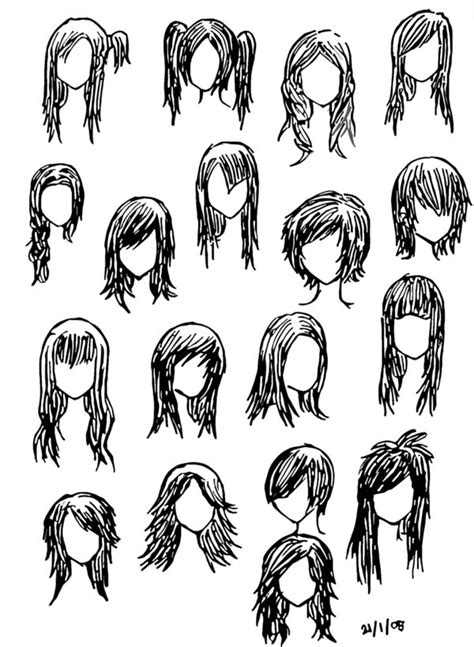 Anime Girl Hair Drawing At Explore Collection Of