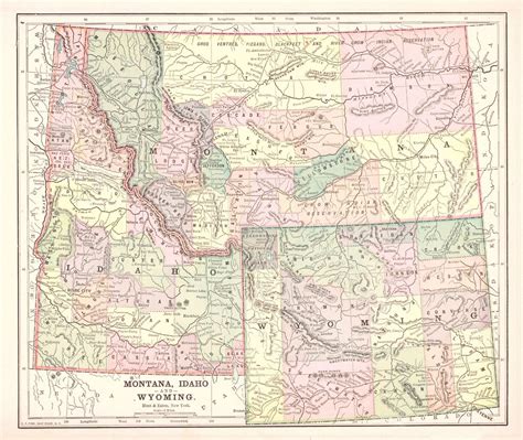Map Antique Parts Of Western Wyoming And Southeastern Idaho Surveyed In
