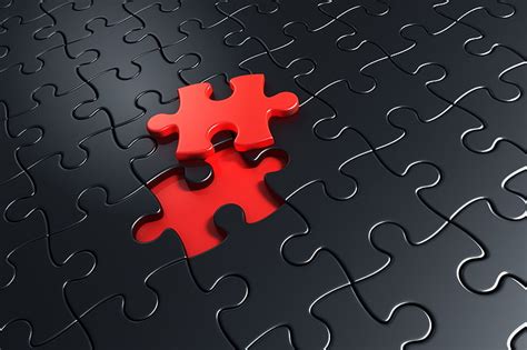Free Download Hd Wallpaper Black And Red Jigsaw Puzzle Set Solution