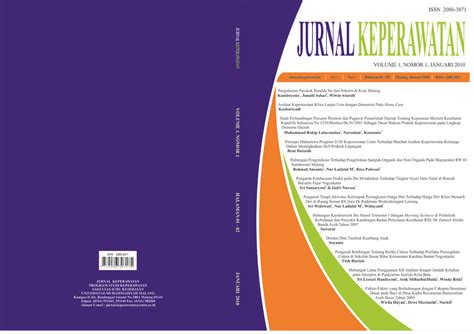 Sampul Jurnal VOLUME 1, NOMOR 1, JULI 2010 | Keperawatan | Jurnal
