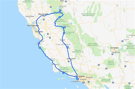 California Road Trip The Ultimate Loop Map And Mileage Included