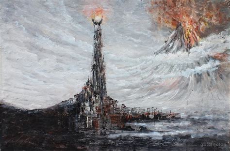 Not Mine Just X Posting My Oil Painting Of Mordor From Lord Of The