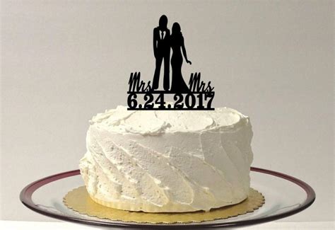 Made In Usa Lesbian Wedding Cake Topper Personalized Same Sex Cake