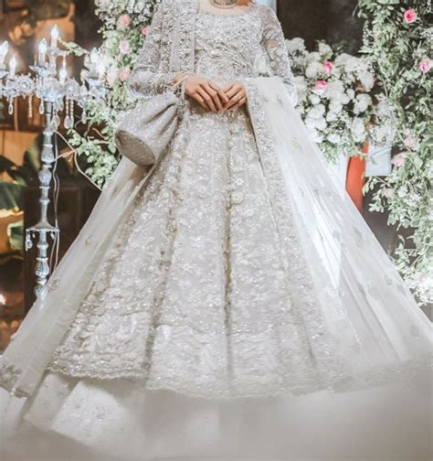 White Pakistani Bridal Dress In Lehenga Gown Bs620 Iletisimakdeniz