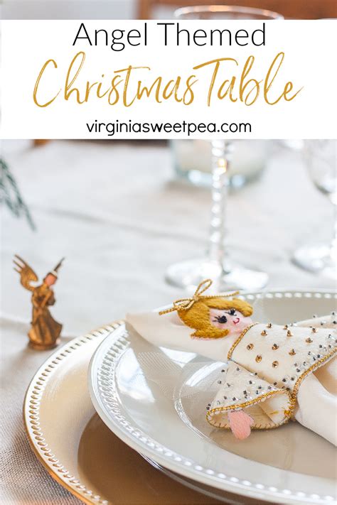 Angel Themed Christmas Table Sweet Pea