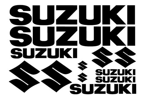 Suzuki Replacement Decals Set Of 12 Vinyl Stickers 18 Etsy