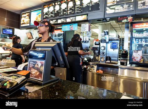 Key West Florida Keys Mcdonalds Fast Food Restaurant Inside Counter