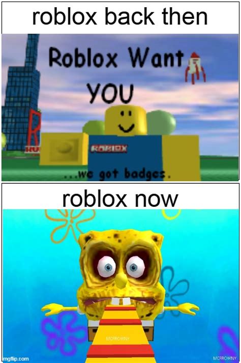 Roblox Back Then Vs Now Imgflip