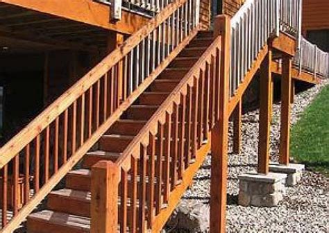 Unfinished poplar solid wall hand rail Stairs, Exterior | WoodSolutions