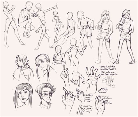 Drawing Drill 39 Poses Faces And Hands Smirking Raven