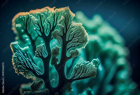 Nostoc Sp Blue Green Algae Under Microscopic View Cyanobacteria