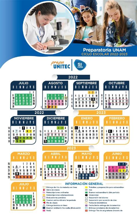 ‎calendario Escolar 2023 Preparatoria Unam Comunidad Unitec