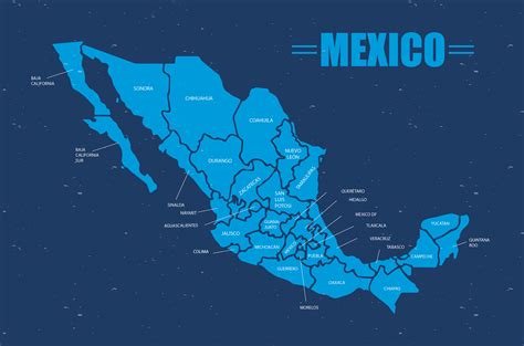 Mapa De Mexico Vector Descargar Vector