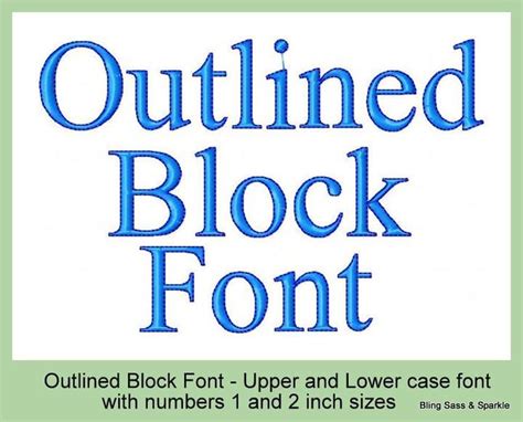 Block Outlined Font In 2020 Outline Fonts Block Fonts Machine