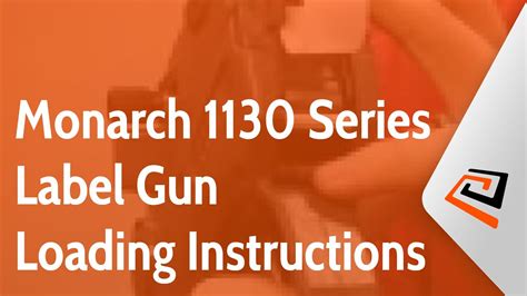 Monarch 1130 Series Label Gun Loading Instructions Youtube