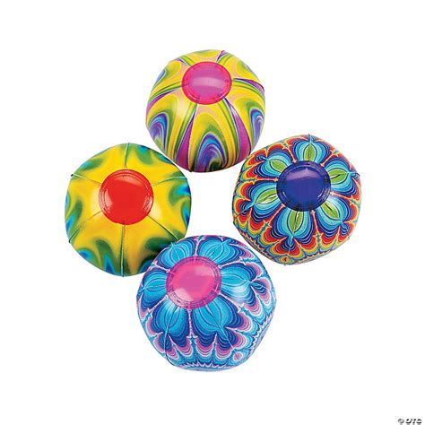 Inflatable 5 Tie Dyed Mini Beach Balls 12 Pc Oriental Trading