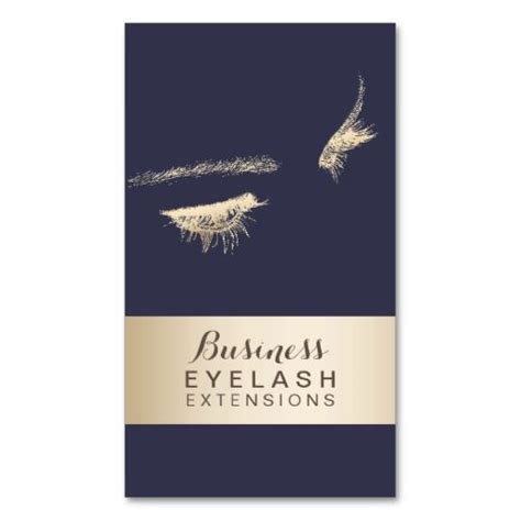 Our products have been researched, tested and are backed up by science, so beautiful results can be replicated by every artist. Eyelash Extensions Classy Blue & Gold Modern Business Card | Zazzle.com | Eyelash extensions ...