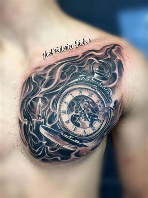 Y es que los diseños en el hombro. +180 tatuajes de Relojes con ideas, significados, originales