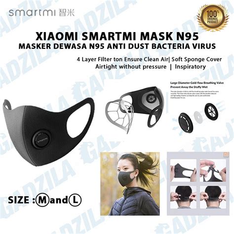 Jual Masker Xiaomi Dewasa Smartmi Mask Kn95 Ffp2 Anti Polusi Dust