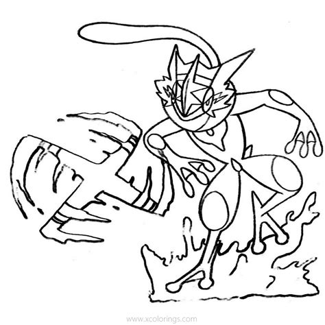 Greninja Xyz Pokemon Coloring Pages Victoria Milo S Coloring Pages