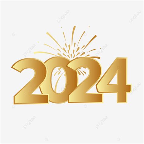 Happy New Year 2024 Gold Text Hd Image Vector Happy New Year 2024