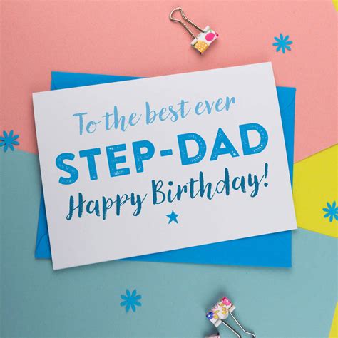 Best Step Dad Or Father Birthday Card By A Is For Alphabet
