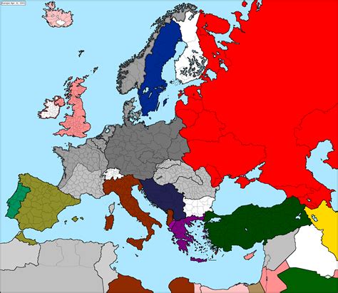A Map Of Europe During World War 2 United States Map