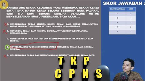 Soal Tkp Hots Cpns 2020 Full Pembahasan Tes Karakteristik Pribadi