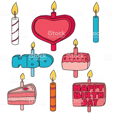 Download vector set of birthday candle | Birthday, Free vector art ...