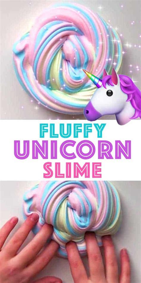 Rainbow Unicorn Fluffy Slime Recipe Recipe Craft Projects For Kids