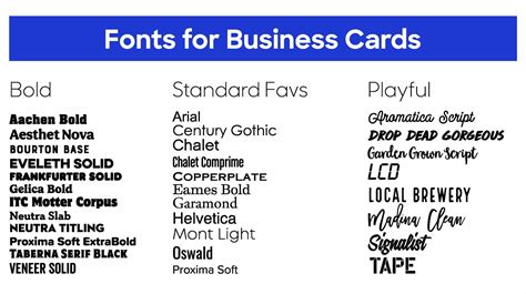 Fonts For Business Cards Find The Best Font For You Custom Ink