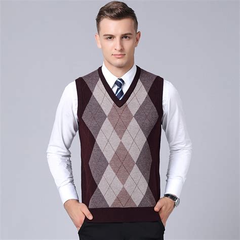 New 2018 Autumn And Winter Mens Thick Sleeveless Wool Sweater Fashion