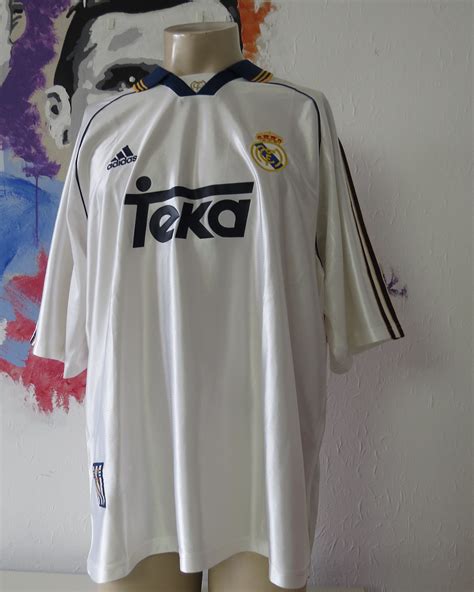 Classic Football Shirts Real Madrid - Vintage Real Madrid 1998 1999 2000 home shirt adidas soccer jersey size