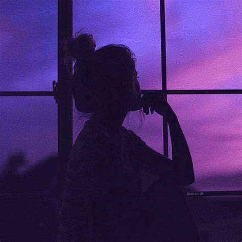 Free Download Download Purple Aesthetic Sky With Womans Shadow By