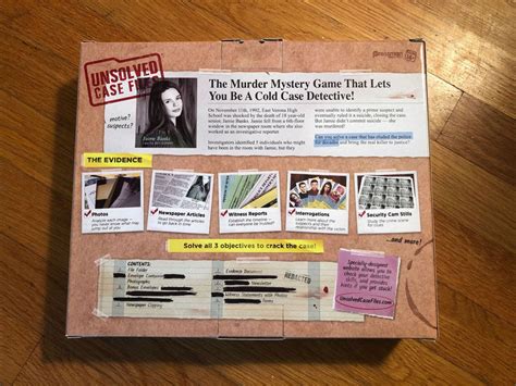 Unsolved Case Files Jamie Banks And Board Game And Board Game Bliss
