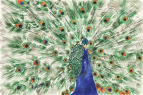 895 7 Peacock Painting By Kathy Whipple Wong Fine Art America
