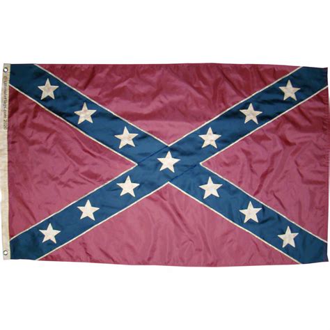 Antiqued Rebel Flag Confederate Battle Flag Nylon Sewn Outdoor Flags