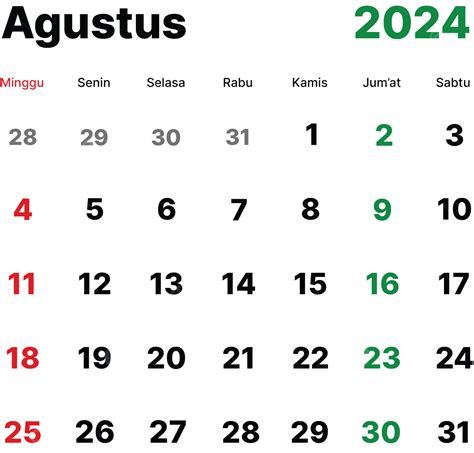 August 2024 Vector August2024 Calendar Month Calendar2024 Png And