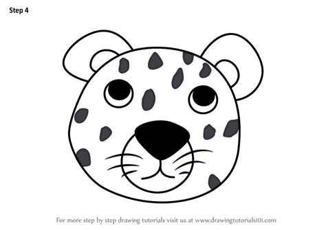 Learn How To Draw A Leopard Face For Kids Animal Faces