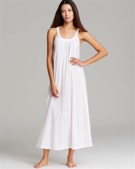 Lyst Donna Karan Pima Cotton Long Nightgown In White