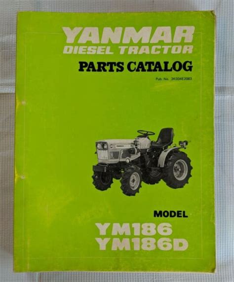 1980 Yanmar Ym186 And Ym186d Diesel Tractor Parts Manual Ebay