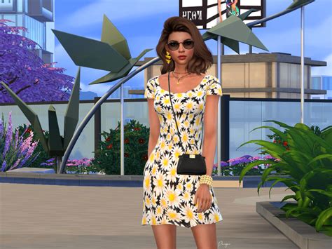 Spring Daisies Dress By Paogae At Tsr Sims 4 Updates