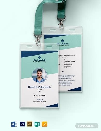 Submit an online patient application. simple medical id card template