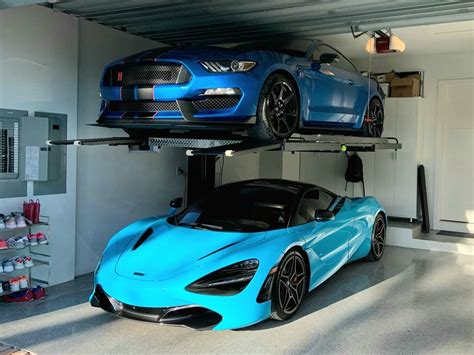 Car Lifts Creating A Four Car Dream Garage In A Two Car Space