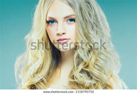 Beautiful Long Blonde Hair Woman Closeup Stock Photo 1158790750
