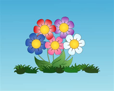 Gambar Kartun Yang Mudah Di Gambar Bunga Animasi Imagesee