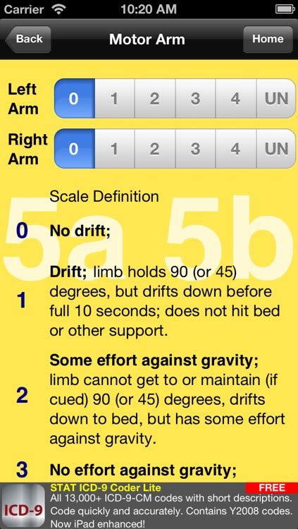Nih Stroke Scale From Statcoder By Austin Physician Productivity Llc