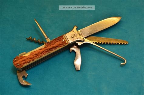 Wie schnell sich ein taschenmesser abnutzt, hängt unter anderem von der legierung ab. Altes Mikov Vielzweck Taschenmesser In Hornoptik
