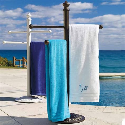 A Bove Pool Towel Rack Of Free Standing Towel Rack Aluminum